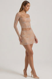 Oh Polly Nolene 12743 mini jupe almond strass