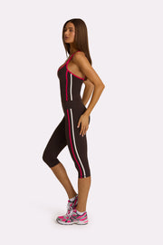 Oh Polly Bo+Tee Soft Active legging capri marron truffe