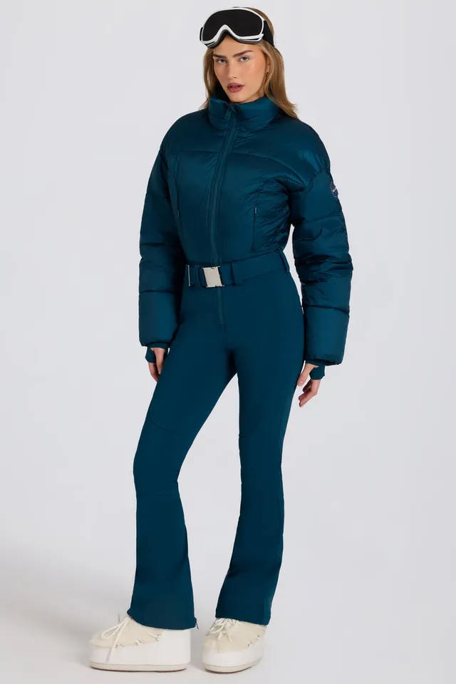 Oh Polly Combinaison Ski Teal Matelassée Imperméable 18k