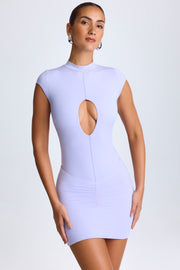 Oh Polly Morgana mini jupe lilas ruchée bodycon