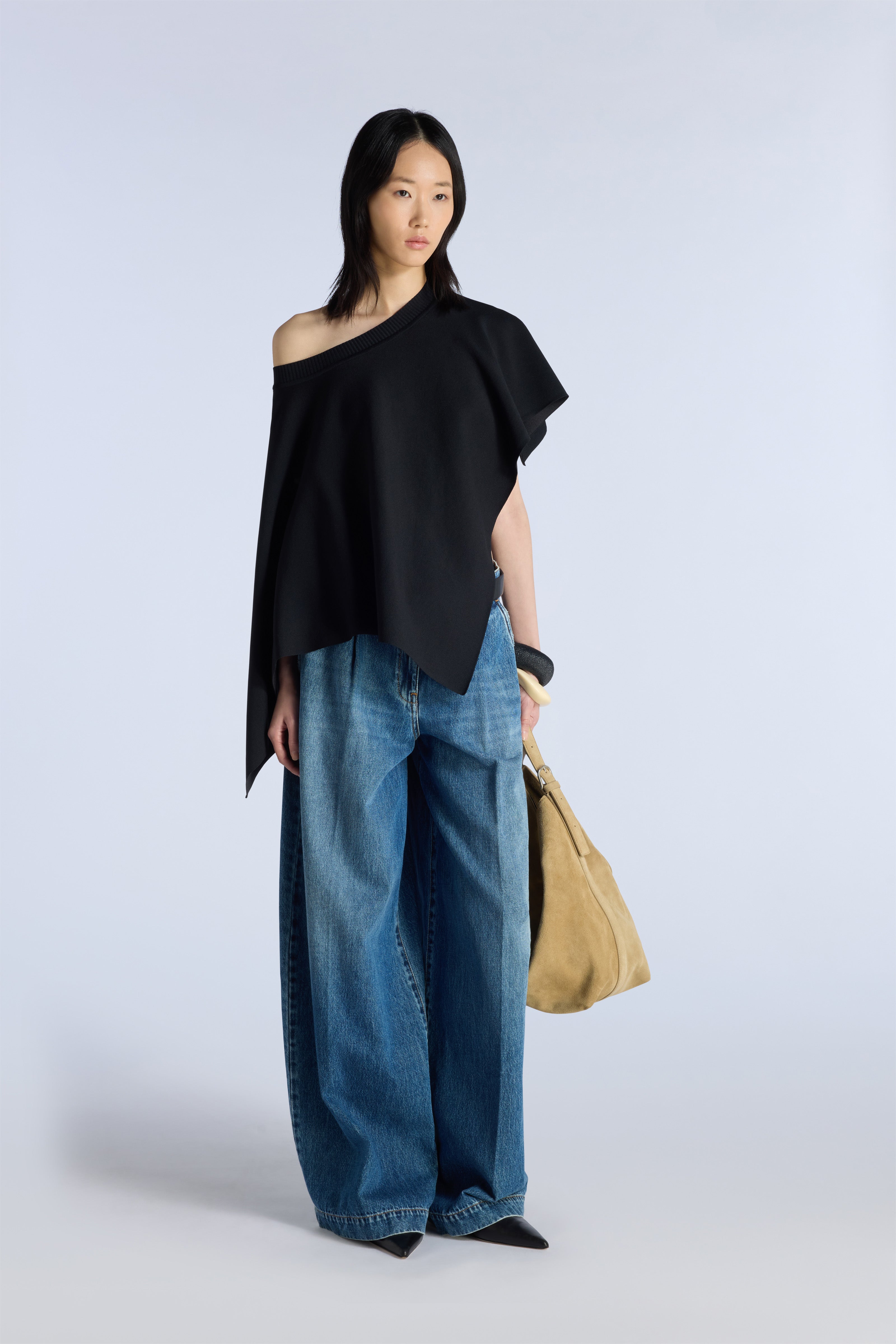 Liviana Conti Lyla cape noire viscose stretch