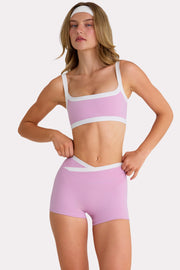 Bo+Tee Soft Active short sport rose sweet pink taille croisée