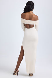 Oh Polly Dresses Honora 12458 robe longue ivoire dos ouvert
