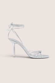 Oh Polly Shoes Sora sandales argent lacets 10 cm