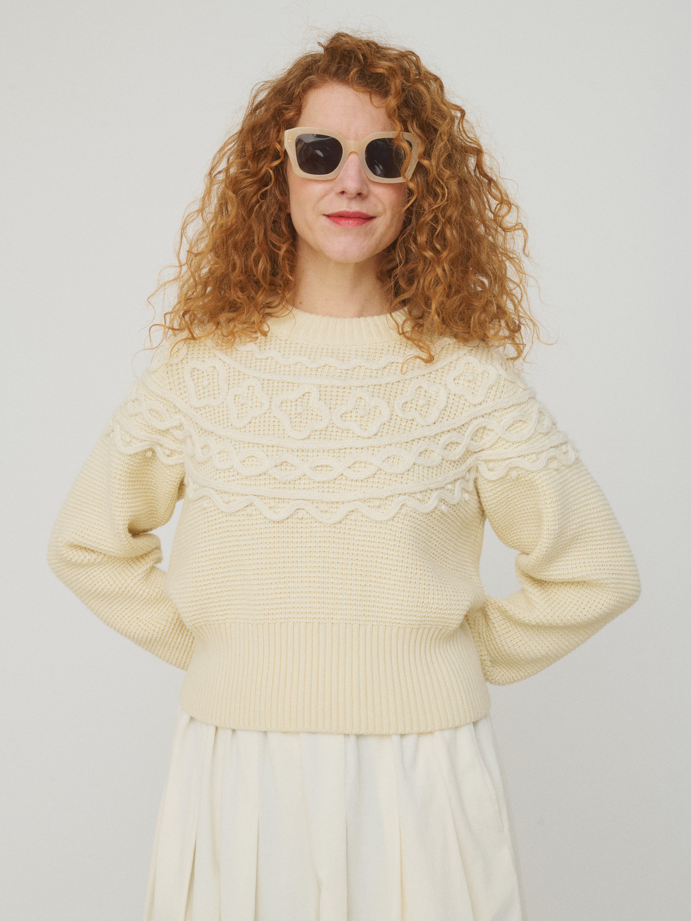 MII Mii à table Pull Rosalie Chantilly pull laine XS-L