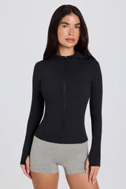 Bo+Tee BT1029 veste sport capuche noir sculptante