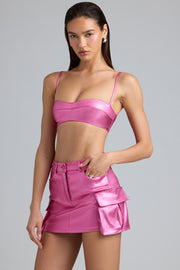 Oh Polly Skirts Jaimee mini jupe cargo rose foncé