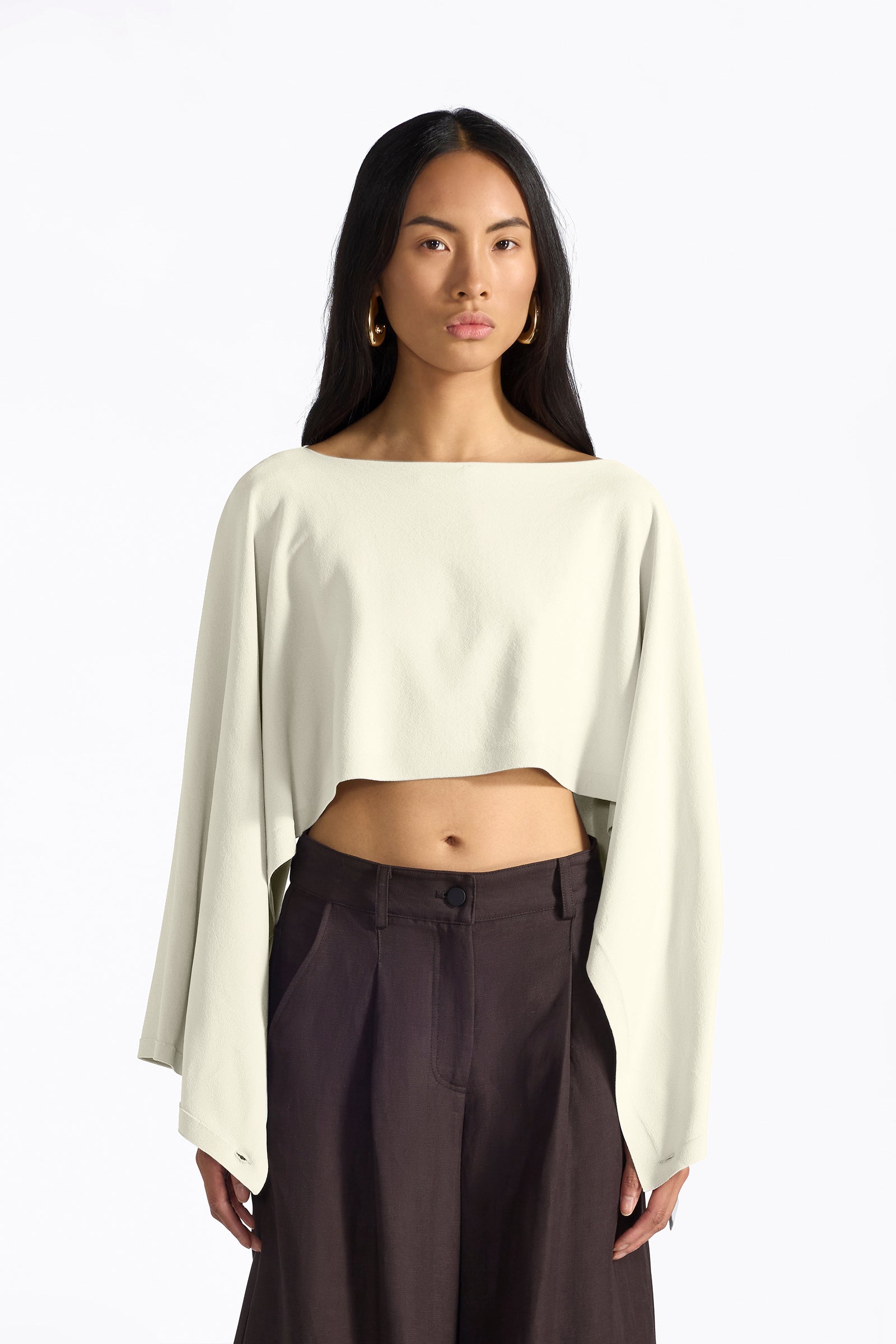 Liviana Conti Laisa poncho crop viscose stretch