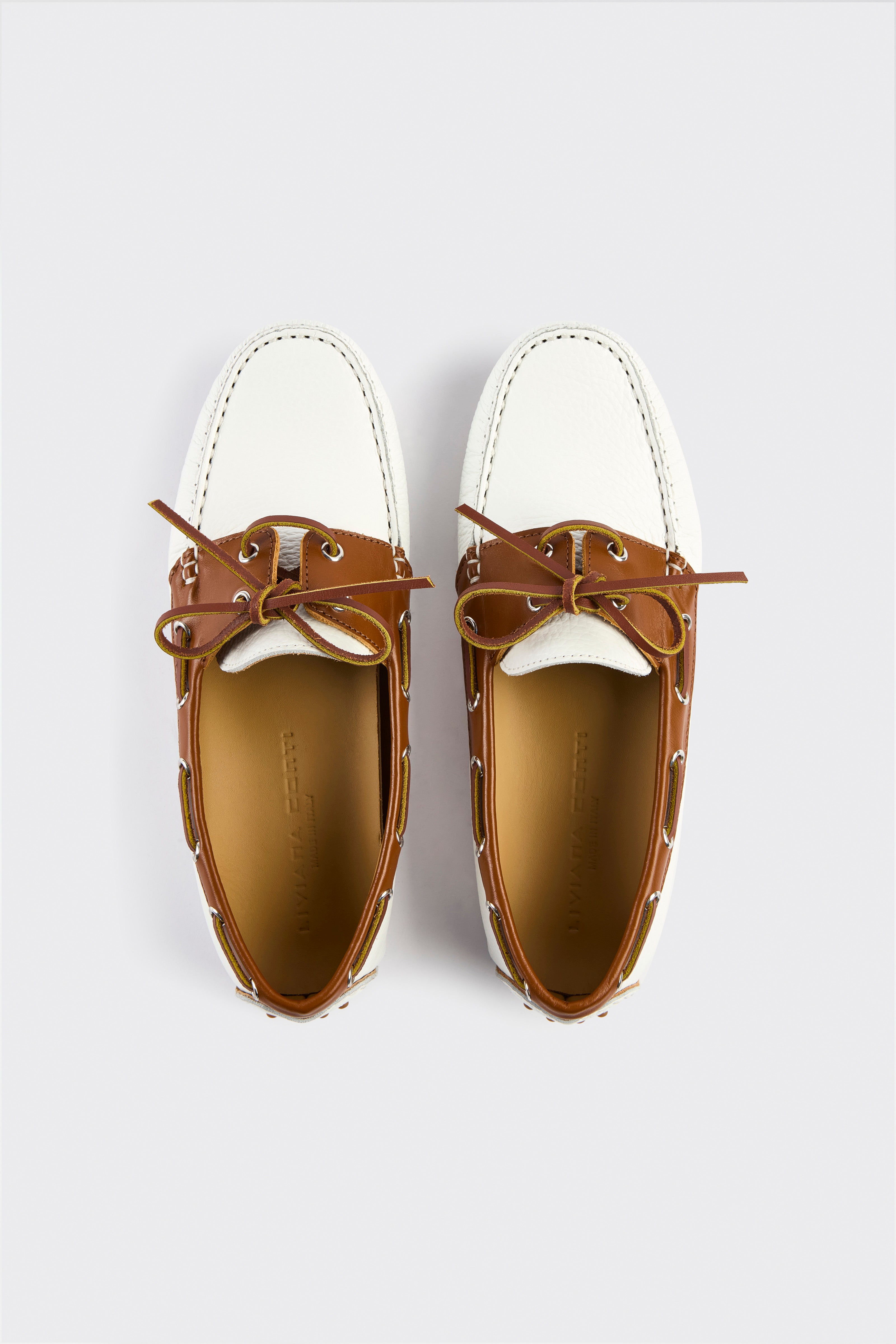 Liviana Conti Raven mocassins blanc-cuir 38 cuir bateau