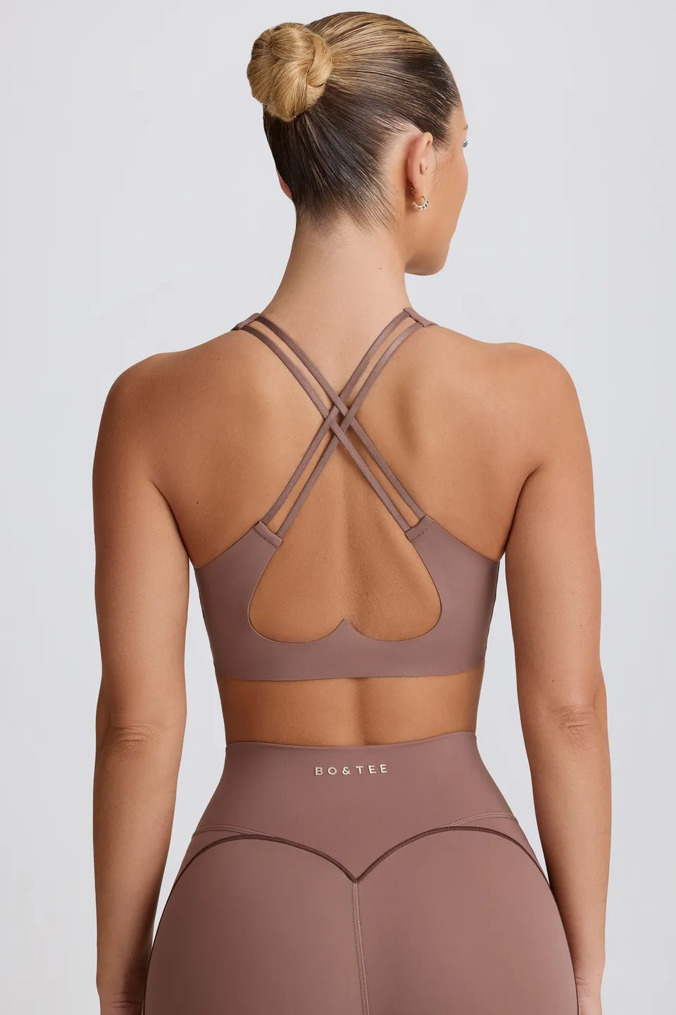 Oh Polly Bo+Tee brassière sport mocha maintien léger