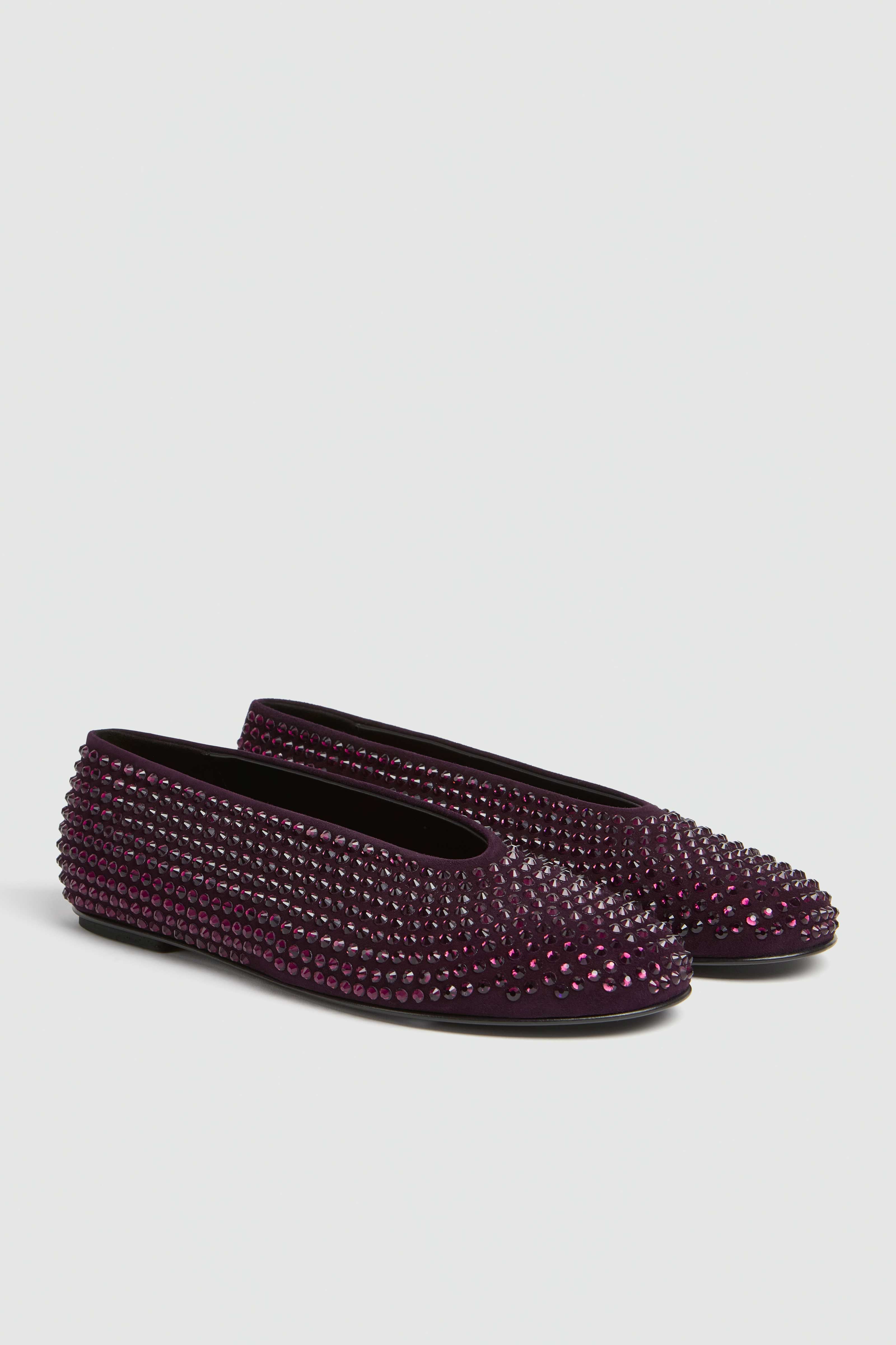 Liviana Conti Adele ballerines femme mirtillo daim strass