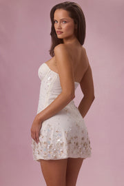 Oh Polly Rosalie 15763 mini robe bustier perle fleurs