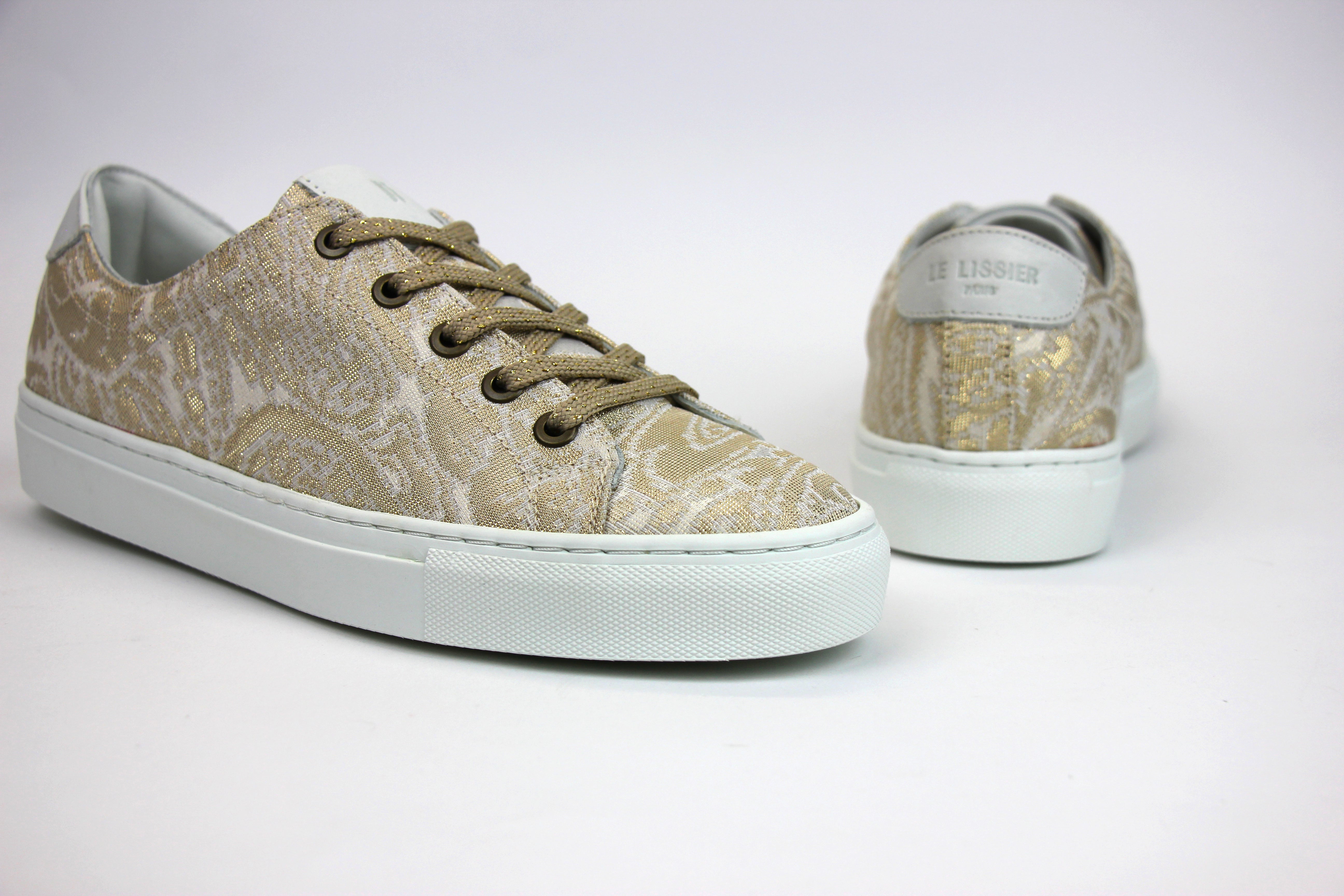 The Ethiquette Sneakers baskets brocart ivoire 36-41