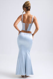 Oh Polly Ceres 9784 jupe maxi bleu clair