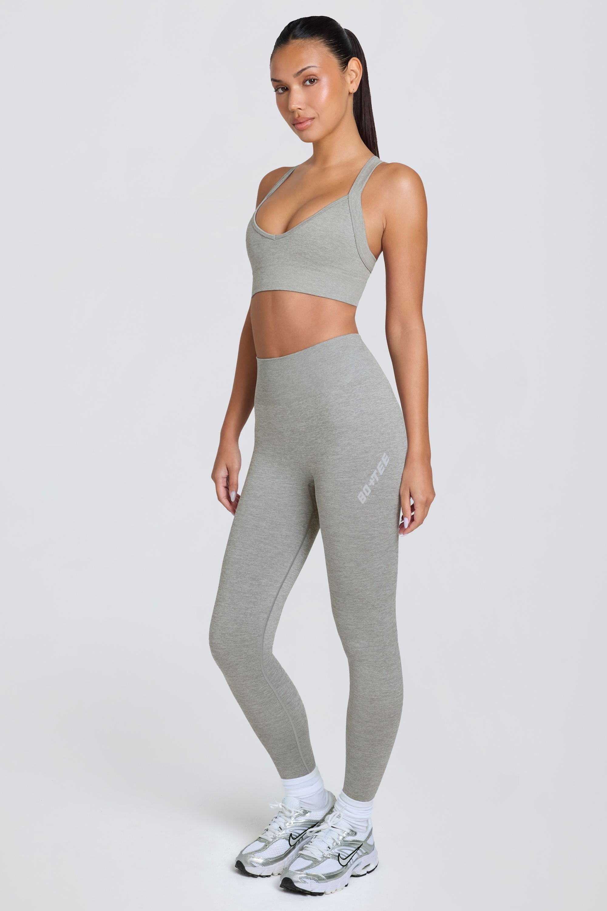 Oh Polly Super Sculpt Legging BT2434 Gris Chiné Gainant