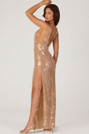 Oh Polly Embellished 16028 robe maxi or sequins