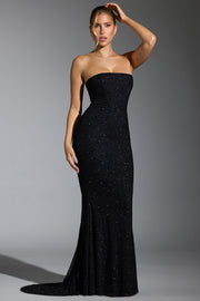 Oh Polly Embellished Florentina 8065 robe bustier noire strass