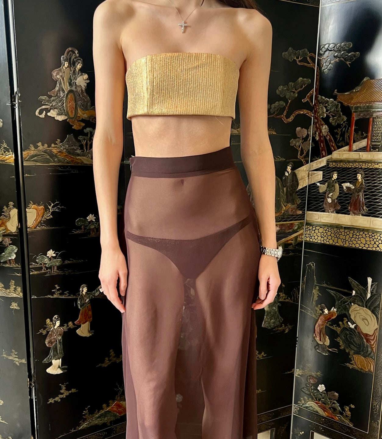 The Ethiquette Angie mini bustier jacquard Solea