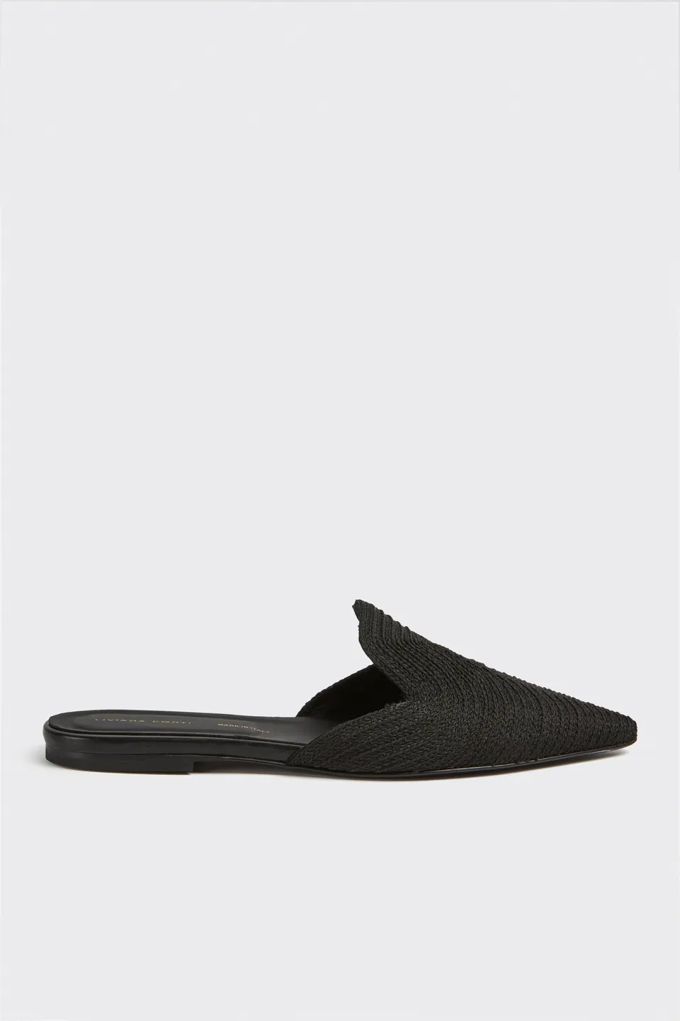 Liviana Conti Yasmine mules noires crochet pointues