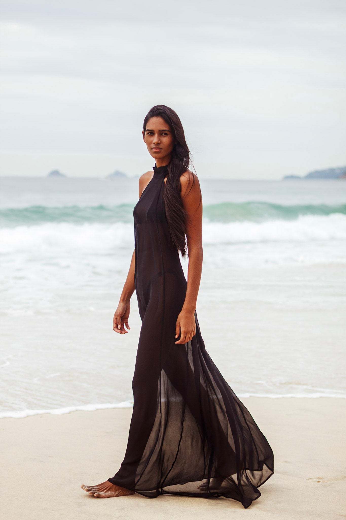 The Ethiquette Joy Robe Mousseline Noire