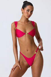 Oh Polly Swim haut de bikini NS0678 rose framboise coquillage