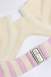 Oh Polly Ascona NS1028 haut de bikini mauve rayé armaturé
