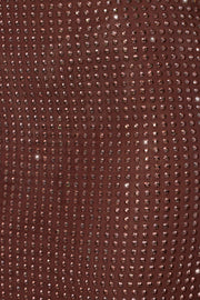 Oh Polly Embellished Fausta jupe maxi Espresso strass