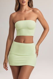 Oh Polly Verna Top Bandeau Lime - Crop Top Modal Vert
