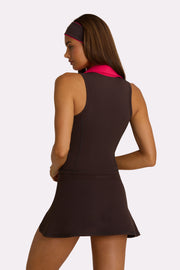 Oh Polly Bo+Tee débardeur truffle col zippé sport