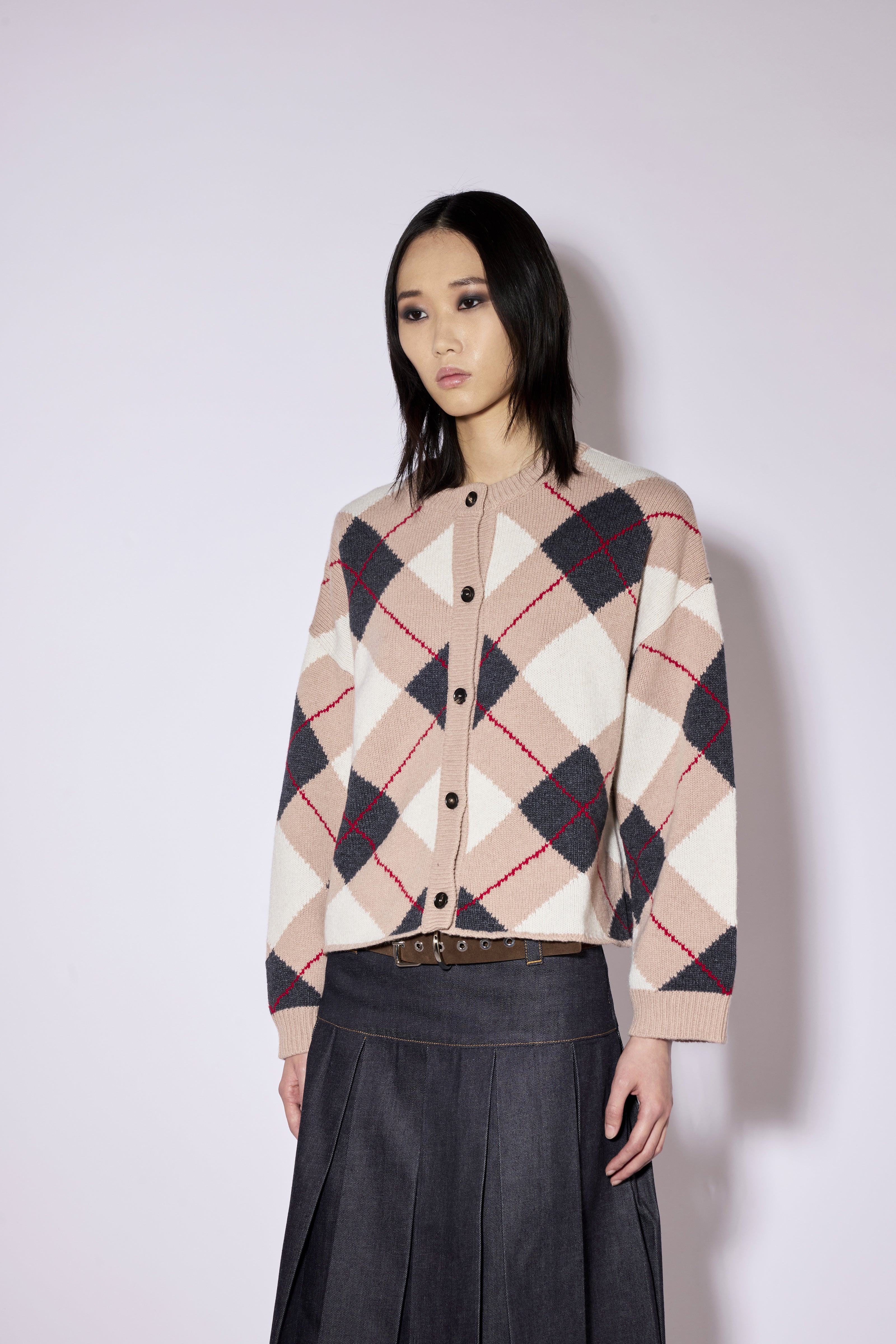 Liviana Conti Chantelle cardigan cachemire scotch/gris