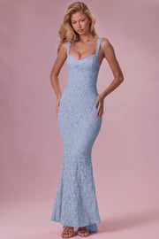 Oh Polly Lillienne robe dentelle bleu ciel sirène