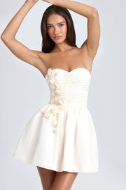 Oh Polly Mirabelle mini robe bustier ivoire fleurs