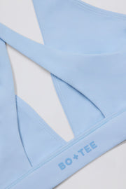 Oh Polly Bo+Tee BT2311B brassière sport bleu ciel col V