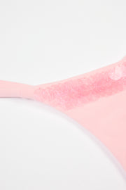 Oh Polly Tiare Side-Tie Bas bikini rose sequins