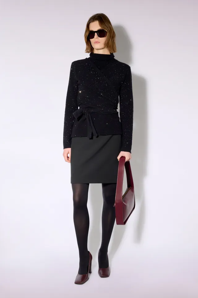 Liviana Conti Ellie pull maille Noir-Argent