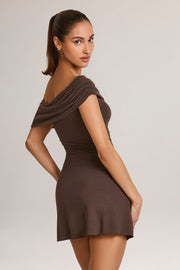 Oh Polly Suhana mini robe marron chocolat modal