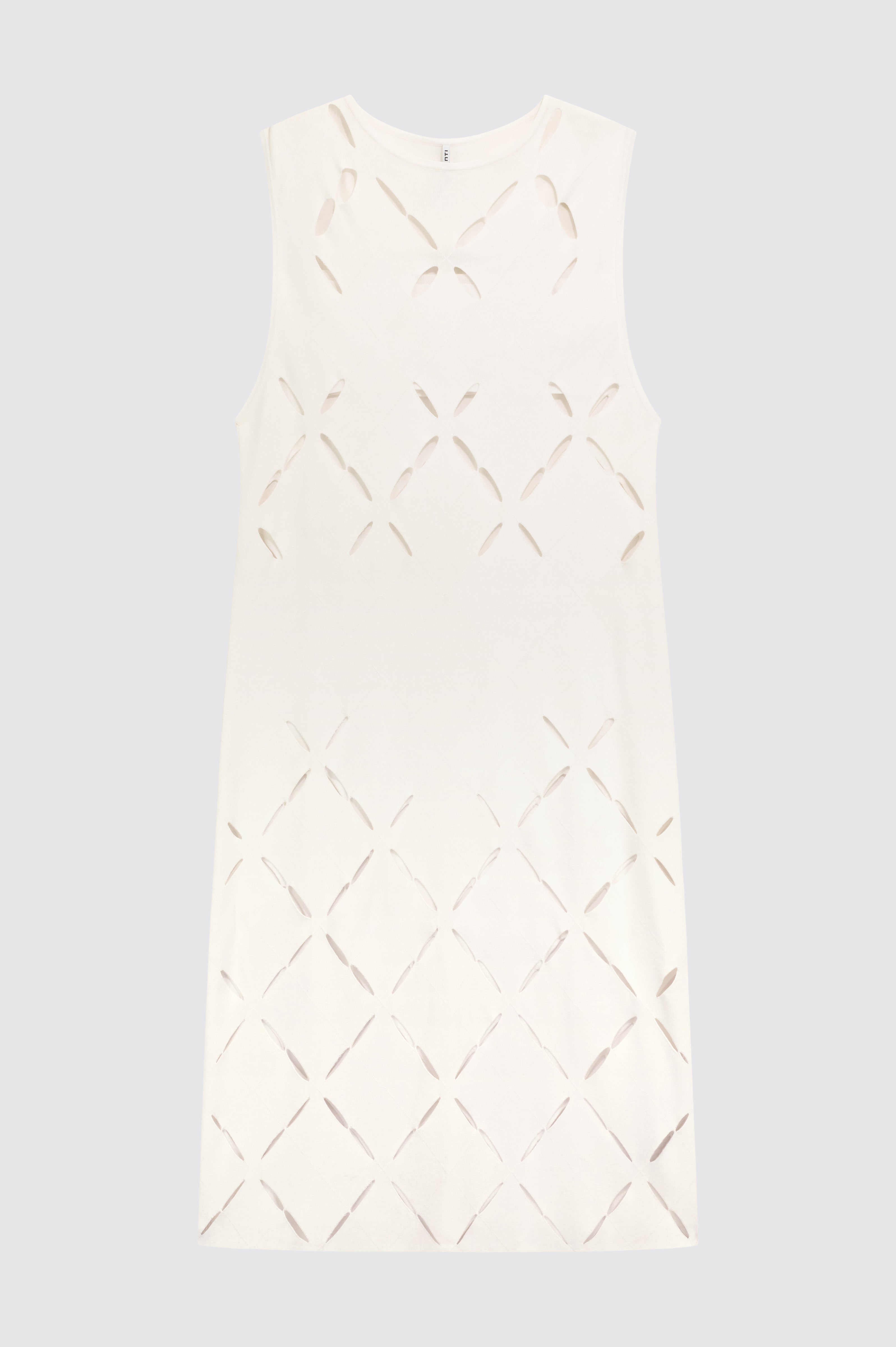 Liviana Conti Ruby robe midi blanche viscose ajourée