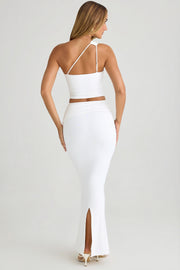 Oh Polly Lena jupe maxi blanche modal fendue