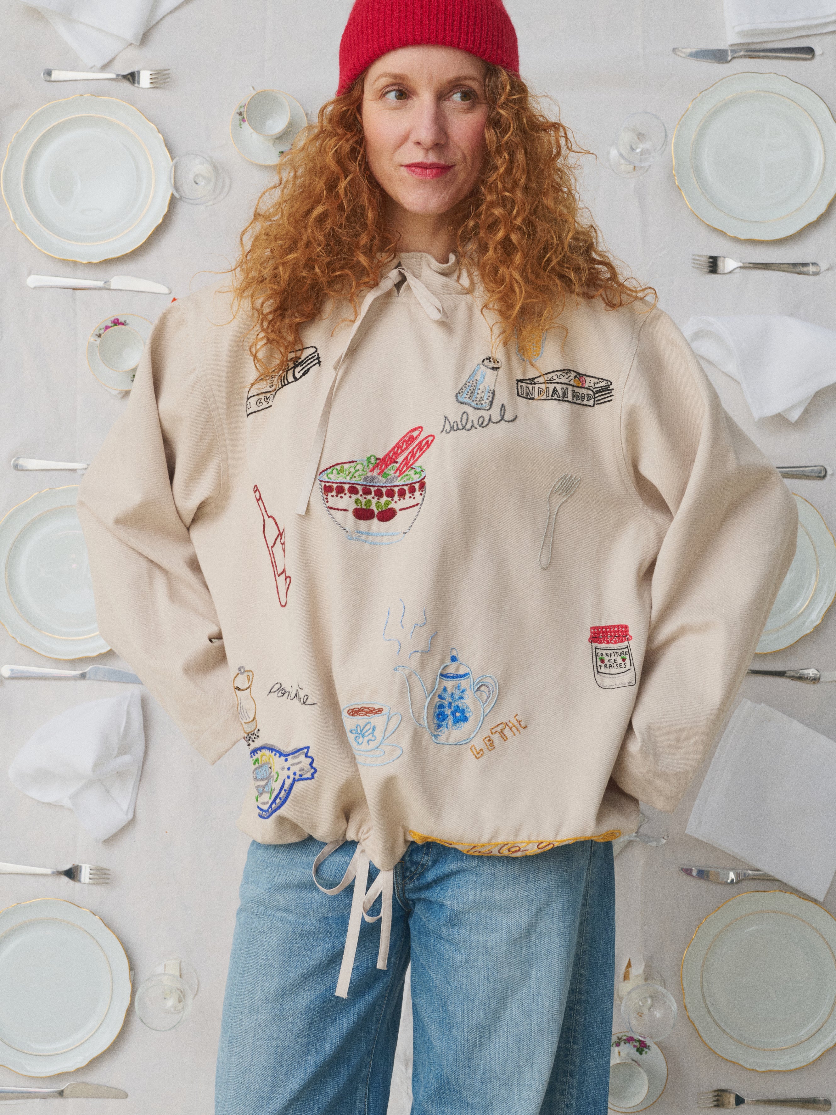 Mii à table Sweatshirt Swan sweat femme brodé XS à L