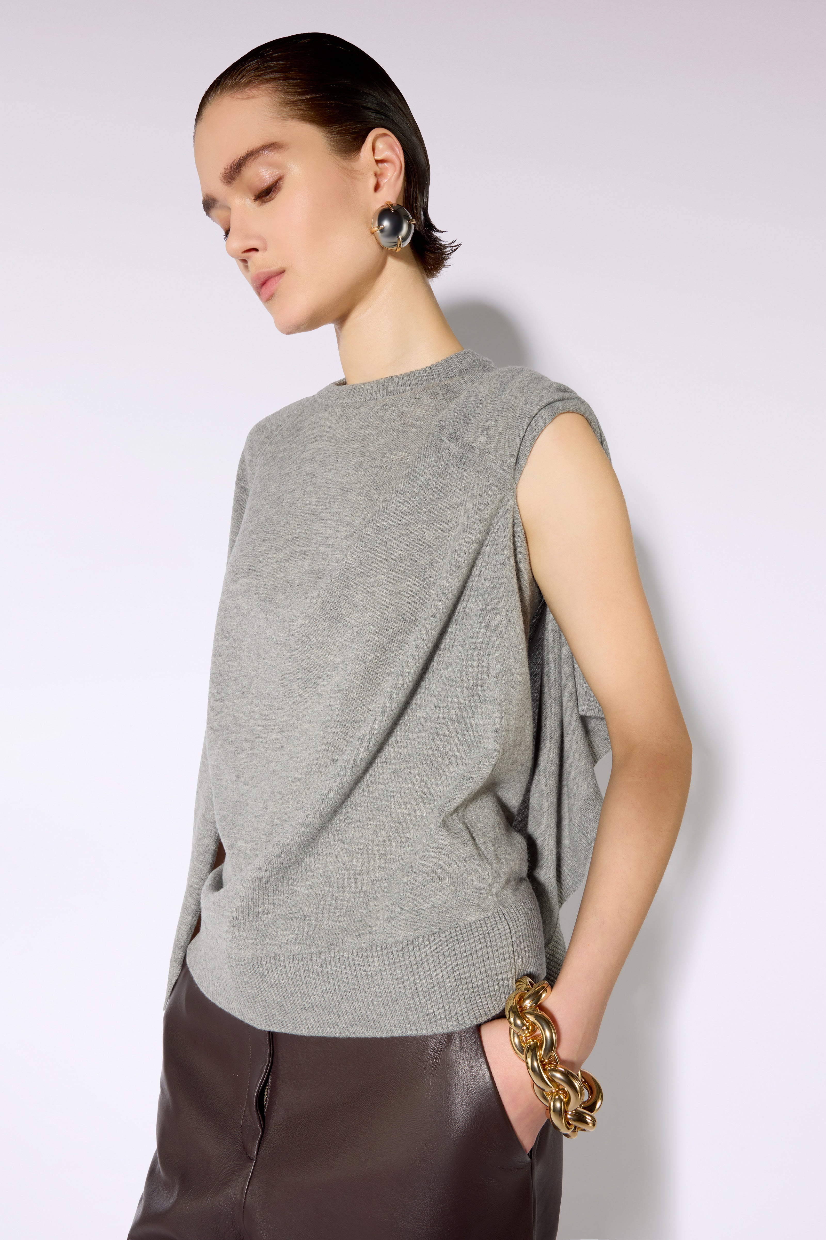 Liviana Conti Malika pull maille Gris Mélange taille M