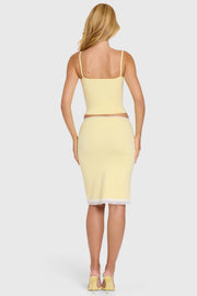 Oh Polly Skirts Jupe Midi Lenea Beurre Modal Dentelle