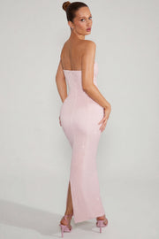 Oh Polly Embellished Palermo robe bandeau rose perles