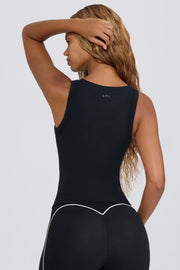 Oh Polly Bo+Tee BT2169 Débardeur Col V Noir Brassière