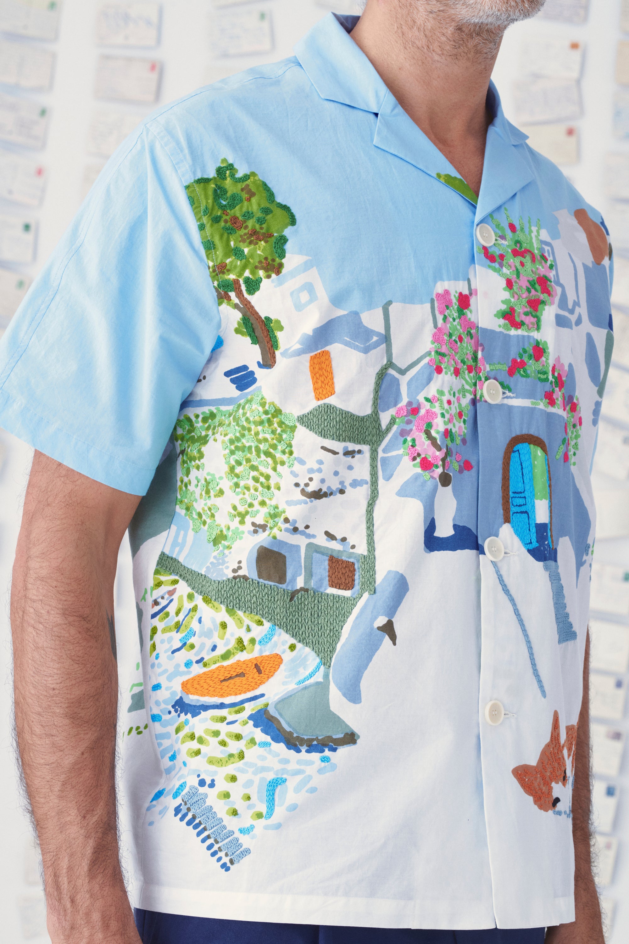 Mii en carte postale Chemise Anthony chemise Les Cyclades coton