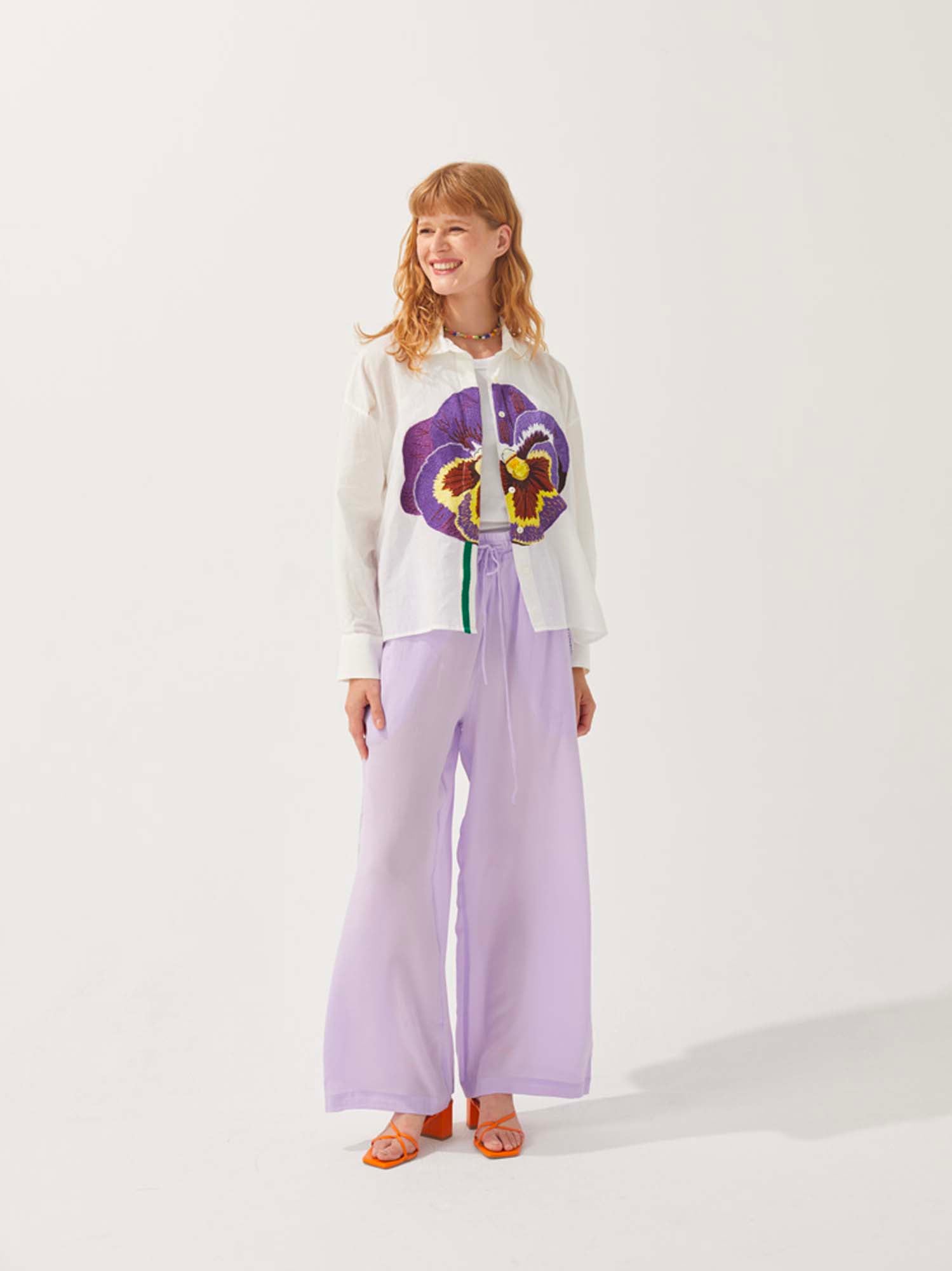 Mii Greta La Pensée chemise femme coton violette XS-XL