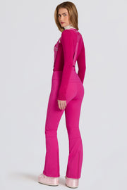 Oh Polly Coats Jackets salopette ski rose imperméable matelassée