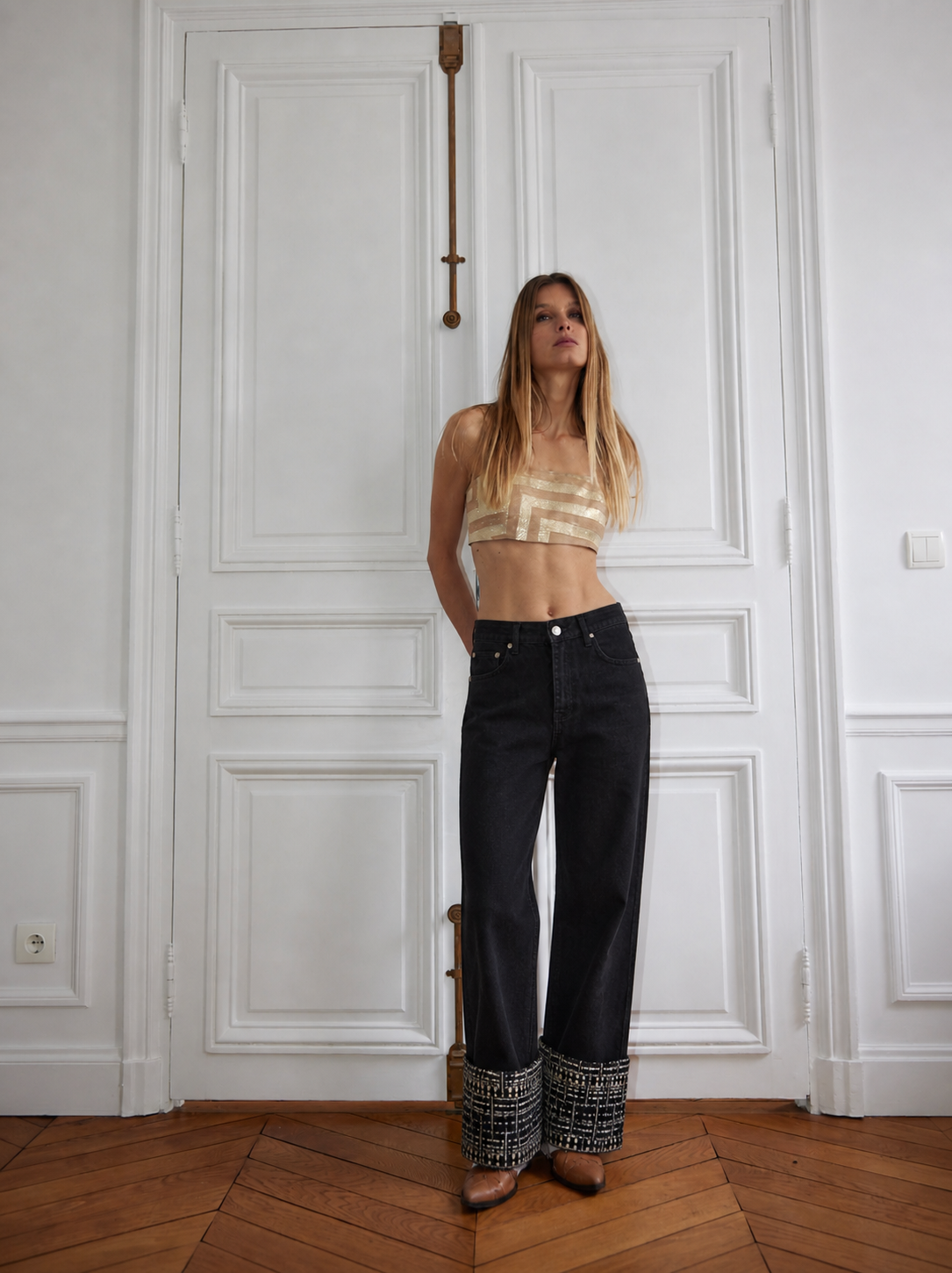 The Ethiquette Narcisse Jean Denim Empyrée Tweed