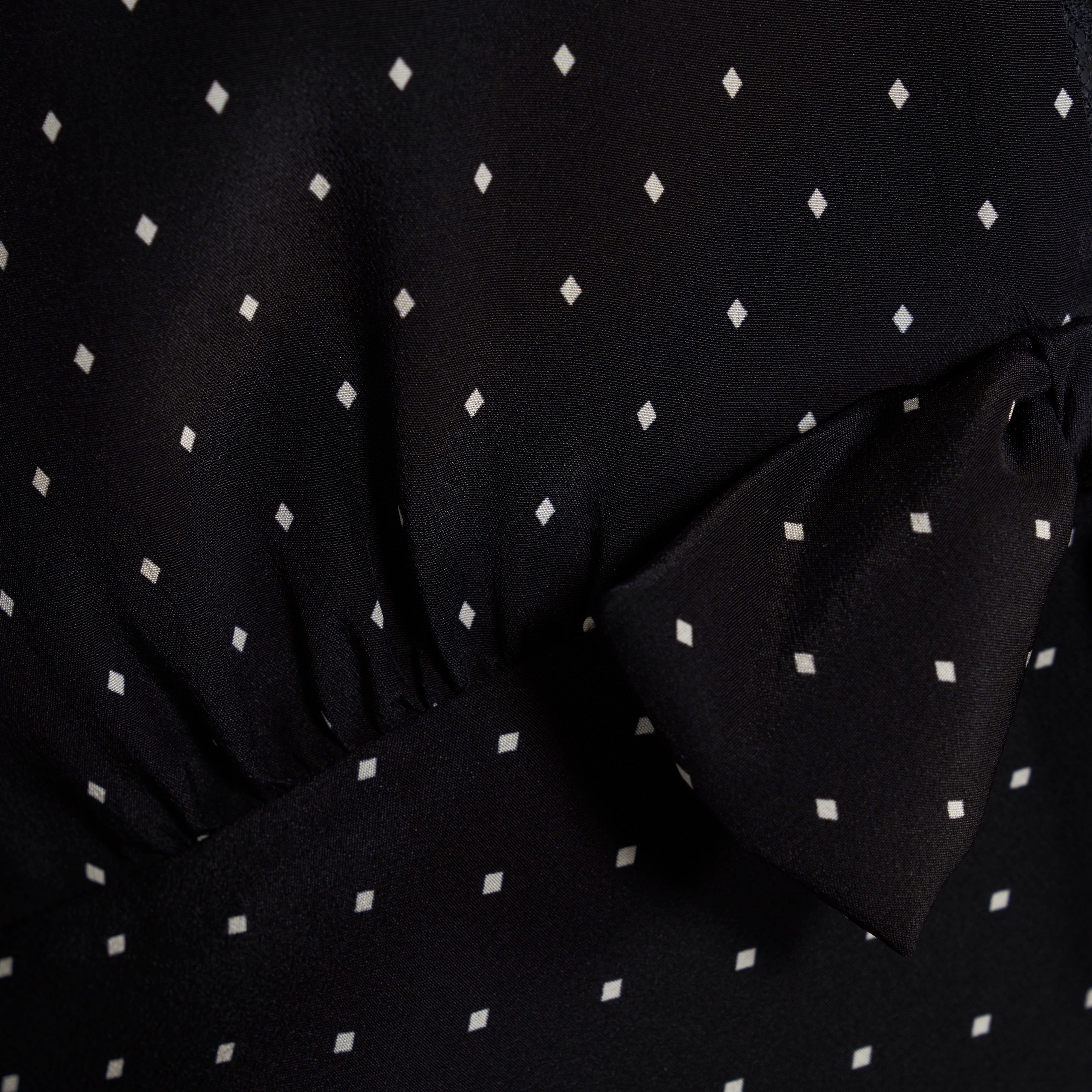 Alessandra Rich Silk Mini Dress With Bow robe noire ivoire 40