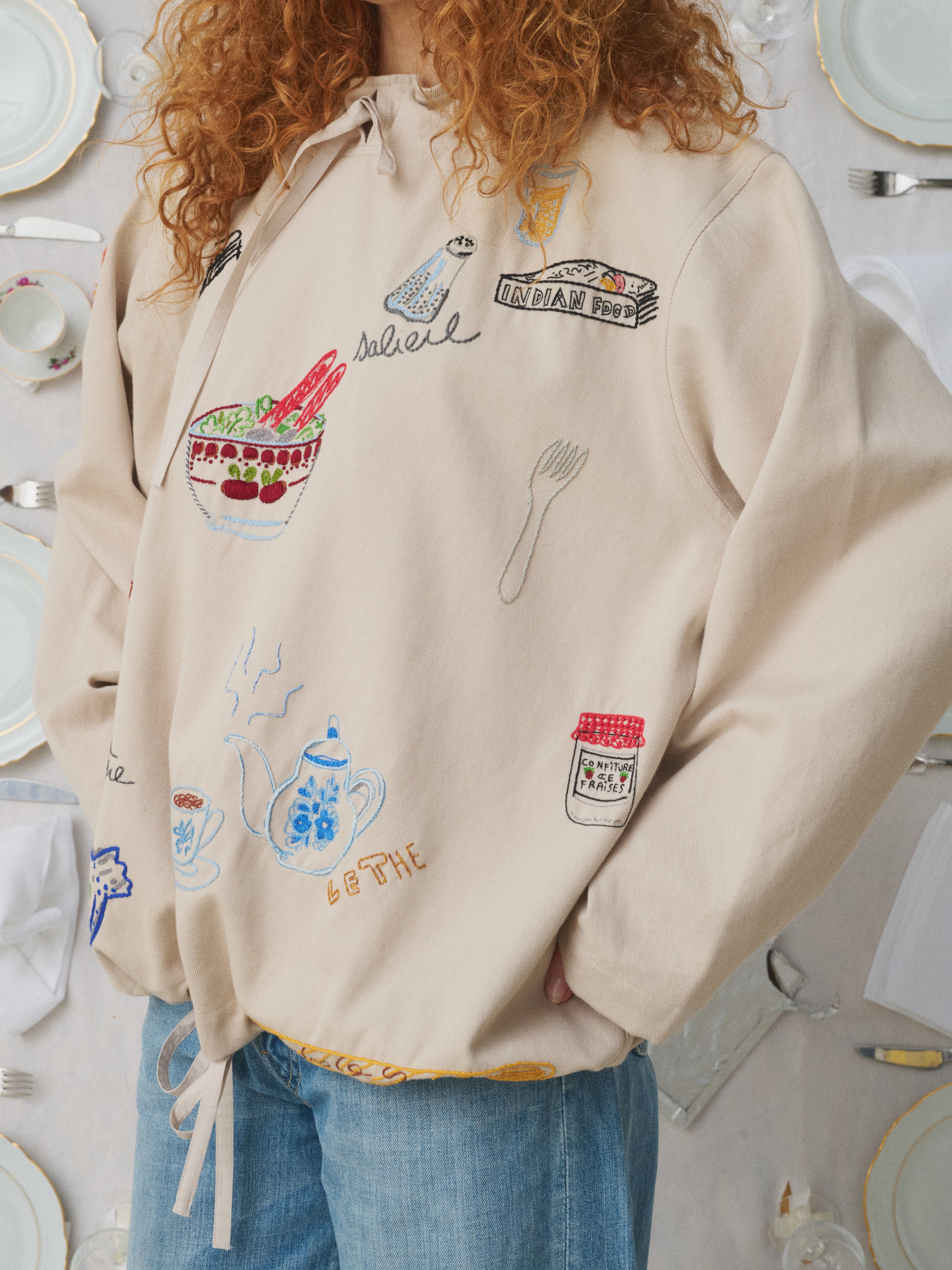 Mii à table Sweatshirt Swan sweat femme brodé XS à L