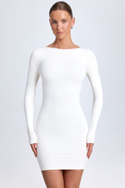 Oh Polly Lyla robe mini blanche dos nu modal